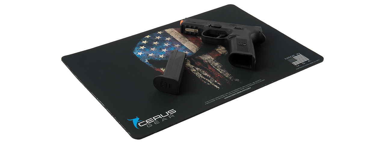 CERUS GEAR REAPER SKULL PROMAT PISTOL MAT (US FLAG)