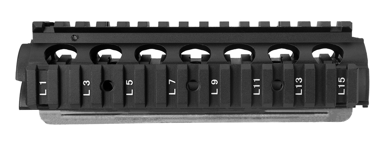 M014 Full Metal M4 RIS Drop-In Airsoft Handguard (BLACK)