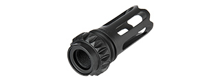 M034 Steel 14mm CCW SCAR Style Airsoft Flashhider (BLACK)