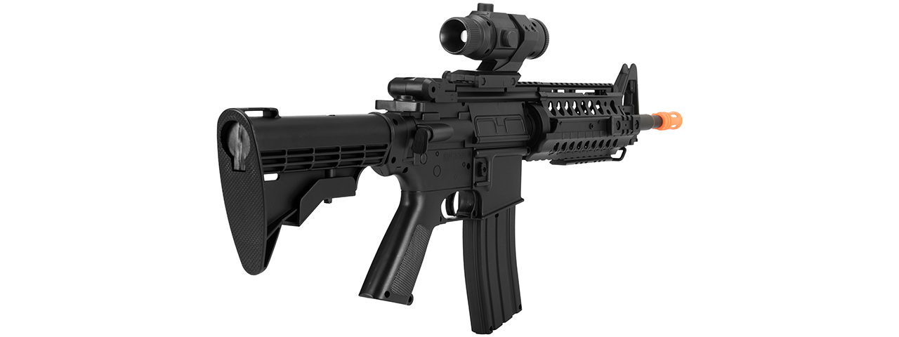 D2810 M4 S-SYSTEM AEG ABS BODY W/ VERTICAL FOREGRIP, RETRACTABLE LE STOCK - Click Image to Close