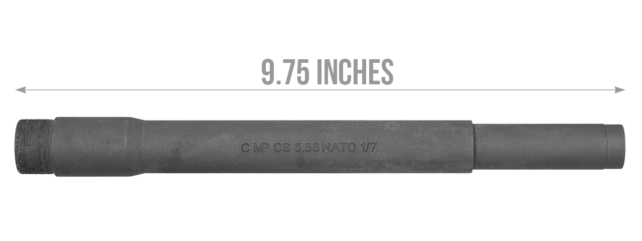 E&L STEEL CNC 10.3" INCH BULL OUTER BARREL FOR M4 GBBRS ( BLACK)