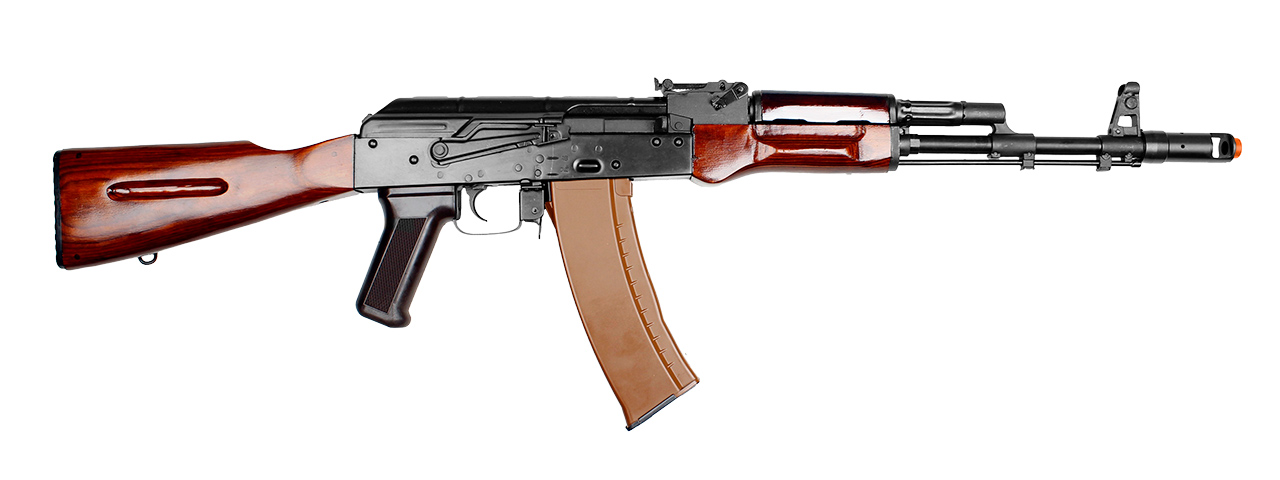 E&L AK74N REAL WOOD AIRSOFT AEG - PLATINUM (BLACK) - Click Image to Close