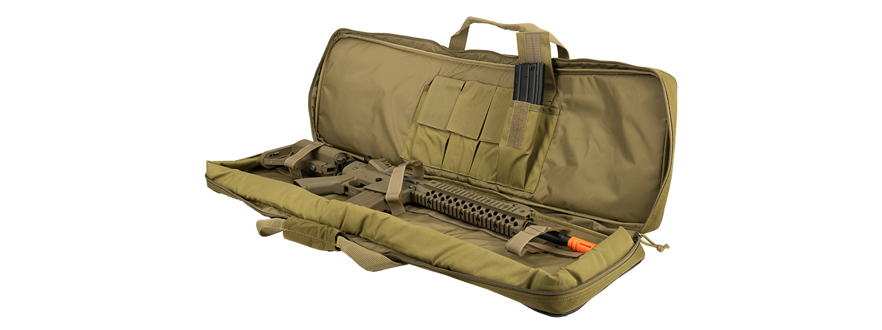 Flyye Industries 1000D Cordura 35-Inch Rifle Bag w/ Carry Strap (KHAKI) - Click Image to Close