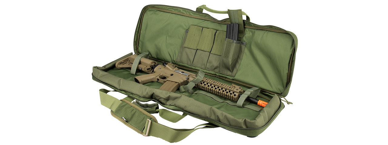 Flyye Industries 1000D Cordura 35-Inch Rifle Bag w/ Carry Strap (OD GREEN) - Click Image to Close