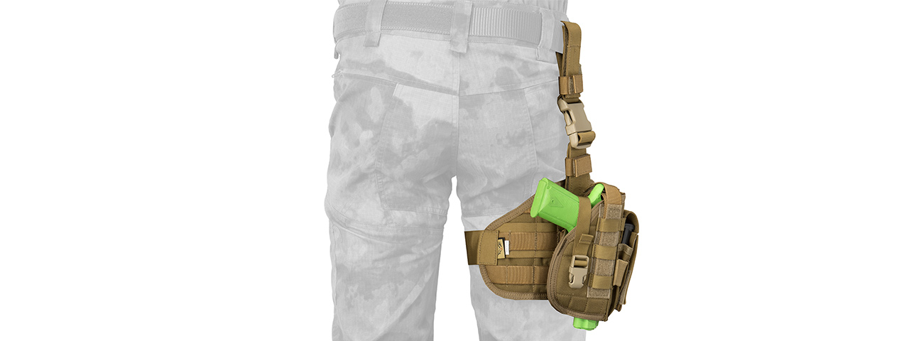 Flyye Industries Tactical Drop Leg MOLLE Pistol Holster (COYOTE BROWN)