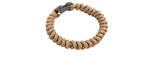 FLYYE INDUSTRIES MIL-SPEC PARACORD SNAKE WEAVE BRACELET - COYOTE BROWN