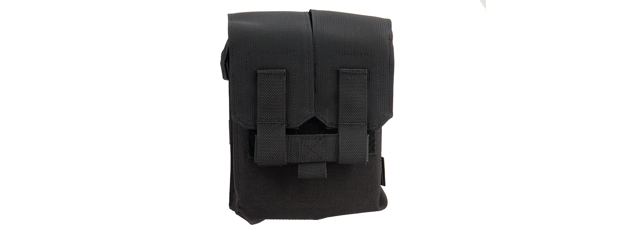 FLYYE INDUSTRIES MOLLE M249 200RD DRUM MAGAZINE POUCH - BLACK - Click Image to Close