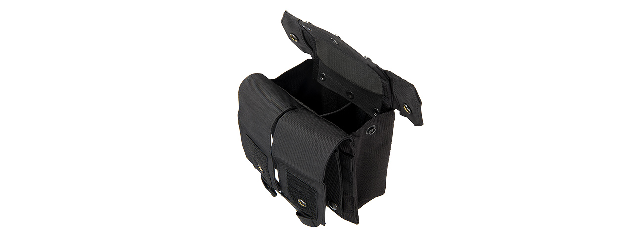 FLYYE INDUSTRIES MOLLE M249 200RD DRUM MAGAZINE POUCH - BLACK - Click Image to Close