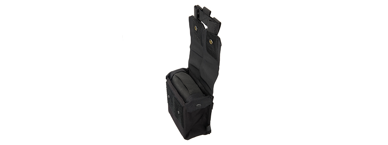 FLYYE INDUSTRIES MOLLE M249 200RD DRUM MAGAZINE POUCH - BLACK