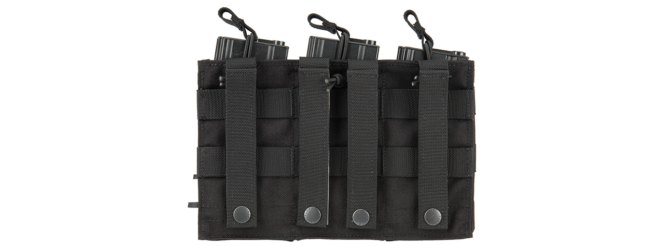 Flyye Industries Universal Triple M4/M16 Bungee Magazine Pouch (BLACK)