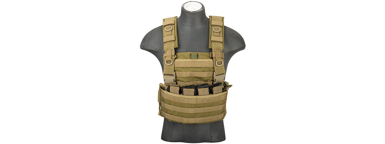 Flyye Industries 1000D Cordura WSH MOLLE Chest Rig (KHAKI) - Click Image to Close