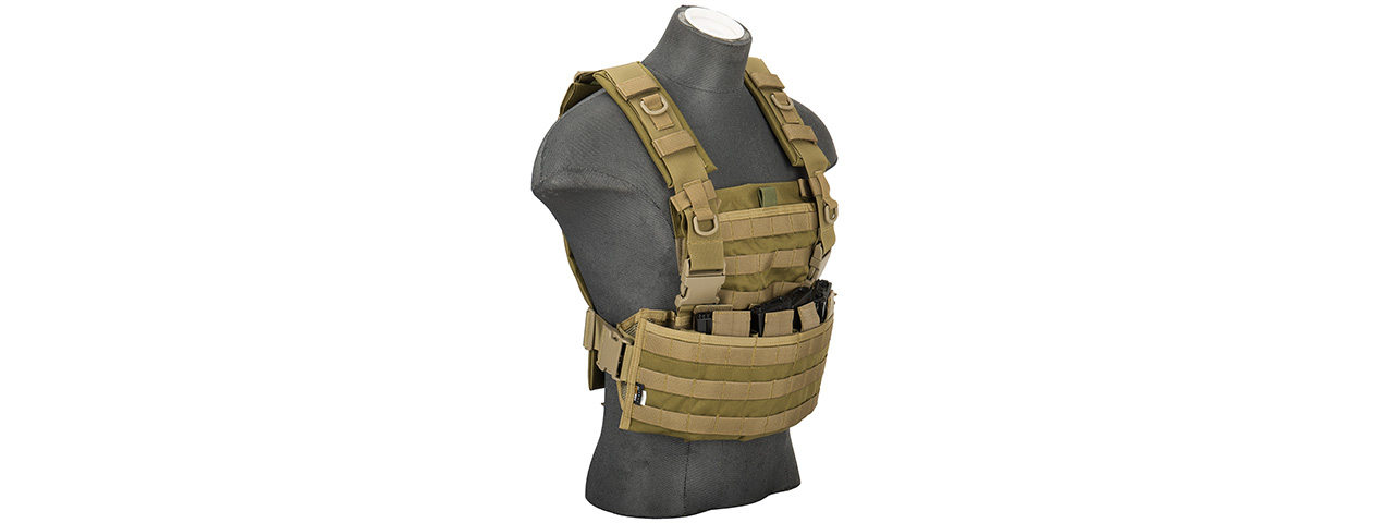 Flyye Industries 1000D Cordura WSH MOLLE Chest Rig (KHAKI) - Click Image to Close