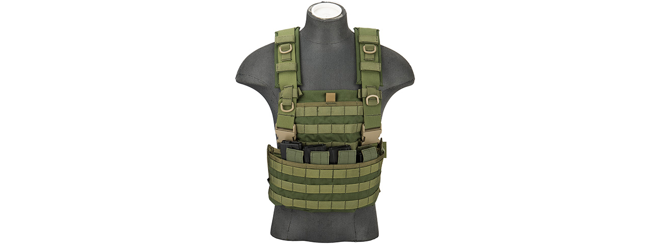 Flyye Industries 1000D Cordura WSH MOLLE Chest Rig (OD GREEN) - Click Image to Close
