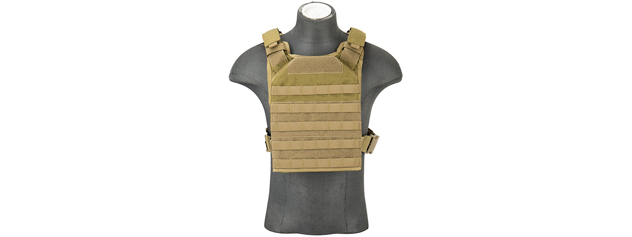 Flyye Industries 1000D Cordura MOLLE PC Tactical Vest (MED) (KHAKI) - Click Image to Close