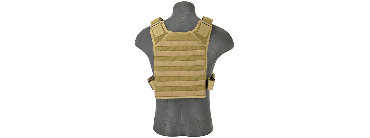 Flyye Industries 1000D Cordura MOLLE PC Plate Carrier (LRG) (KHAKI) - Click Image to Close