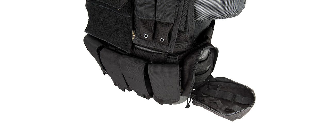Flyye Industries 1000D Cordura MOLLE Tactical Vest w/ Pouches (LRG) BLACK - Click Image to Close