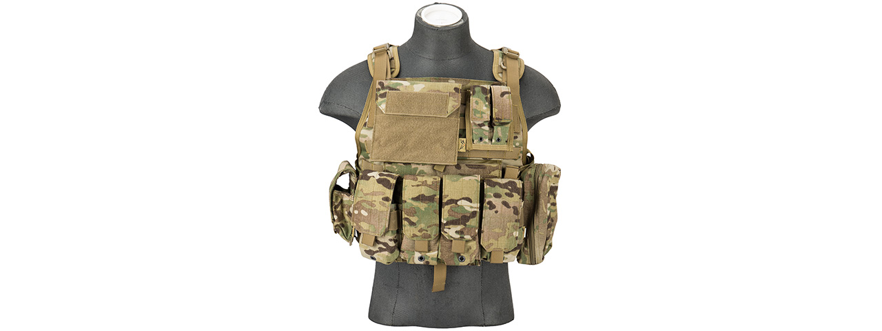 Flyye Industries 1000D Cordura MOLLE Tactical Vest w/ Pouches (MED) MULTICAM