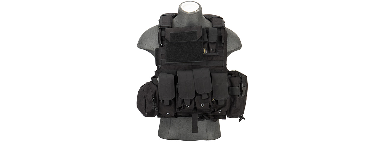 Flyye Industries 1000D Cordura Large Recon Vest w/ 9 Pouches (LRG) BLACK