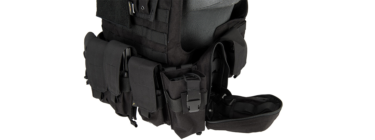 Flyye Industries 1000D Cordura Large Recon Vest w/ 9 Pouches (LRG) BLACK