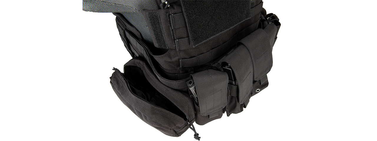 Flyye Industries 1000D Cordura Large Recon Vest w/ 9 Pouches (LRG) BLACK