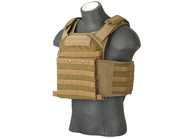 Flyye Industries MOLLE FAPC Tactical Vest w/ MOLLE Cummerbund (COYOTE BROWN) - Click Image to Close