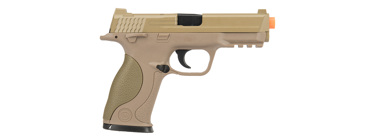 UK ARMS G53T 1:1 Replica Airsoft Spring Pistol (TAN) - Click Image to Close