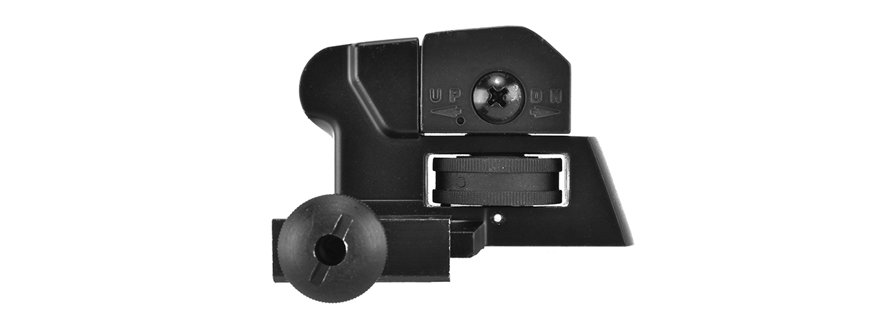 GOLDEN EAGLE FULL METAL "CHOPPED" STYLE REAR SIGHT (BLACK) - Click Image to Close