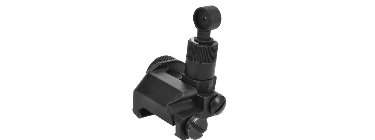 GOLDEN EAGLE METAL FLIP-UP ADJUSTABLE REAR SIGHT (BLACK) - Click Image to Close