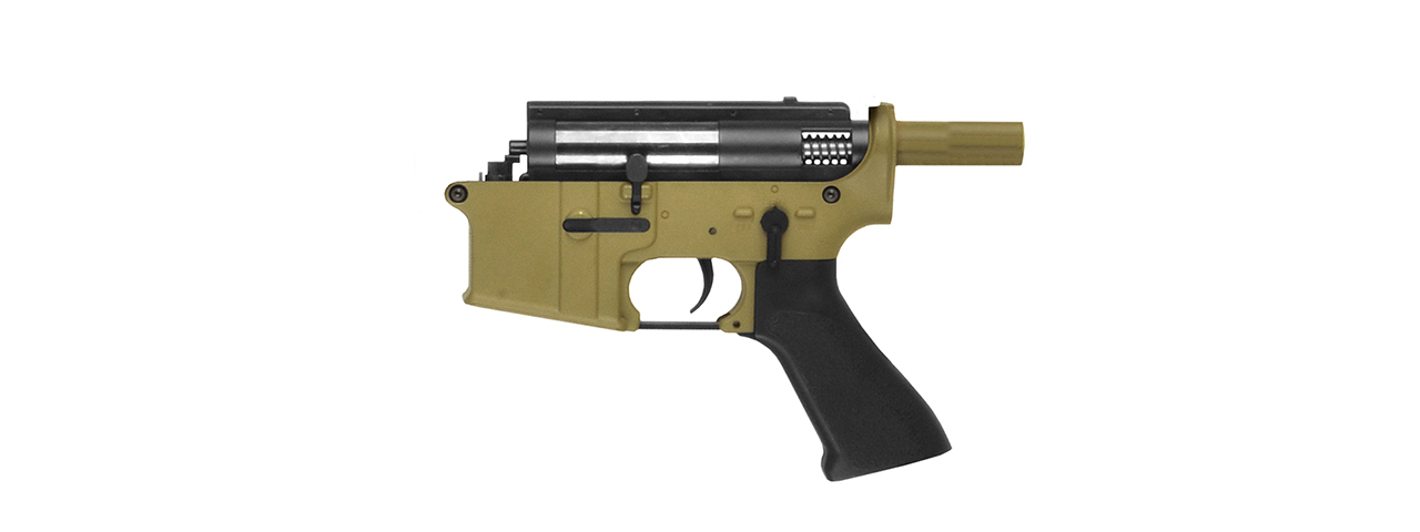 GOLDEN EAGLE GOLDEN EAGLE M4 POLYMER LOWER RECEIVER (TAN/BLACK) - Click Image to Close