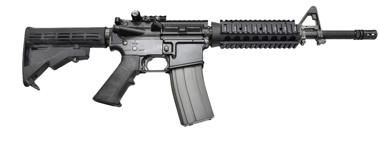 GHK FULL METAL COLT LICENSED RIS M4A1(LENGTH: 12.5") GBB AIRSOFT RIFLE (BLACK) - Click Image to Close