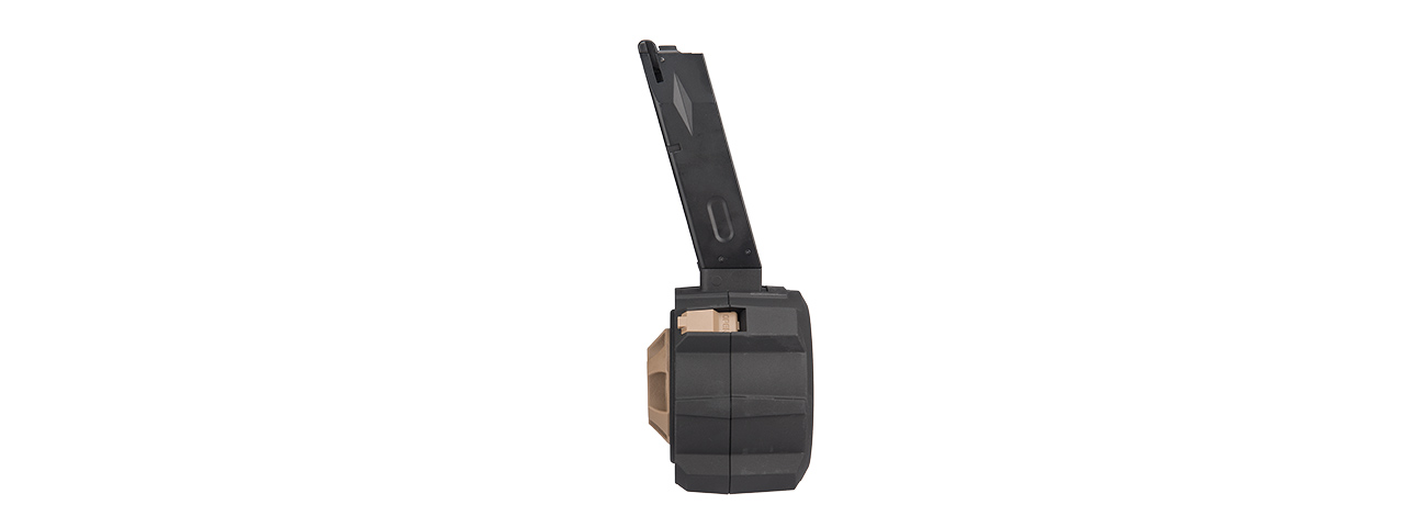 HD-002 HFC HD DRUM MAGAZINE FOR AIRSOFT GBB M9 SERIES (BROWN / BLACK)