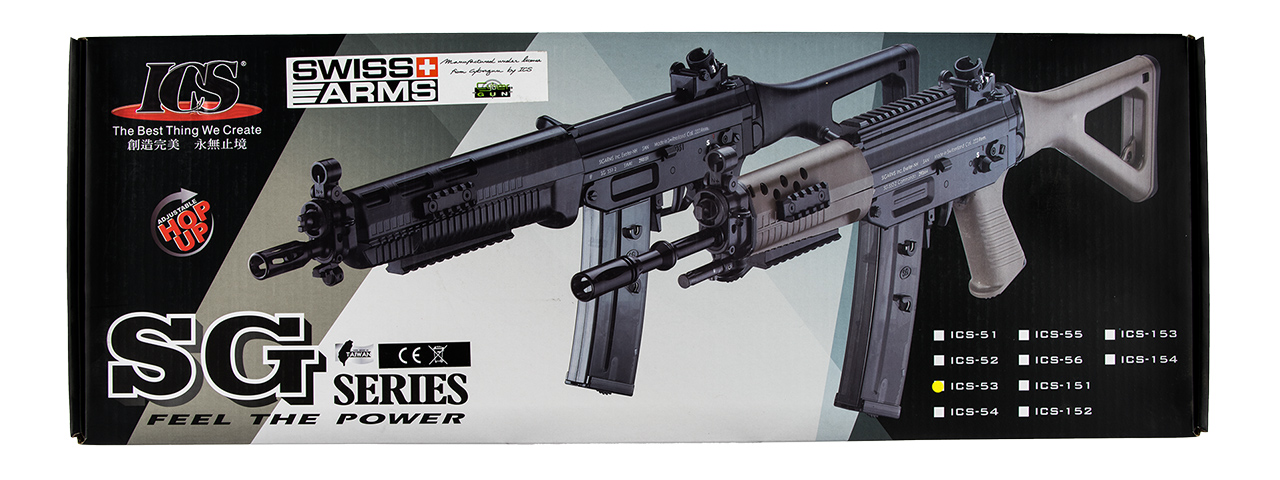 ICS AIRSOFT SIG 551 SWAT AEG RIS FOLDING STOCK - DARK EARTH