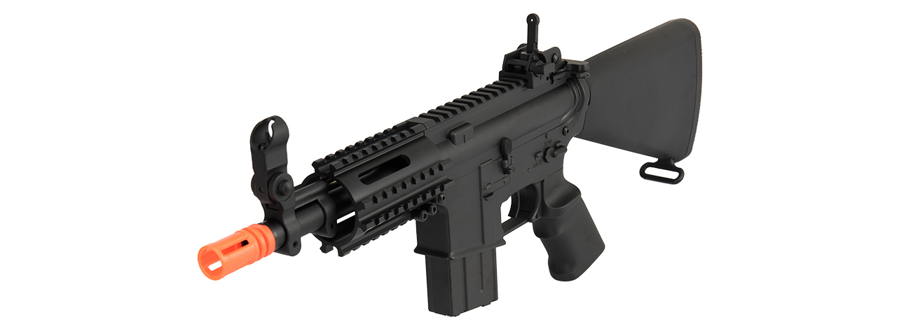 Atlas Custom Works Stubby CQB Tactical Full Metal M4 Series Airsoft AEG - BLACK - Click Image to Close