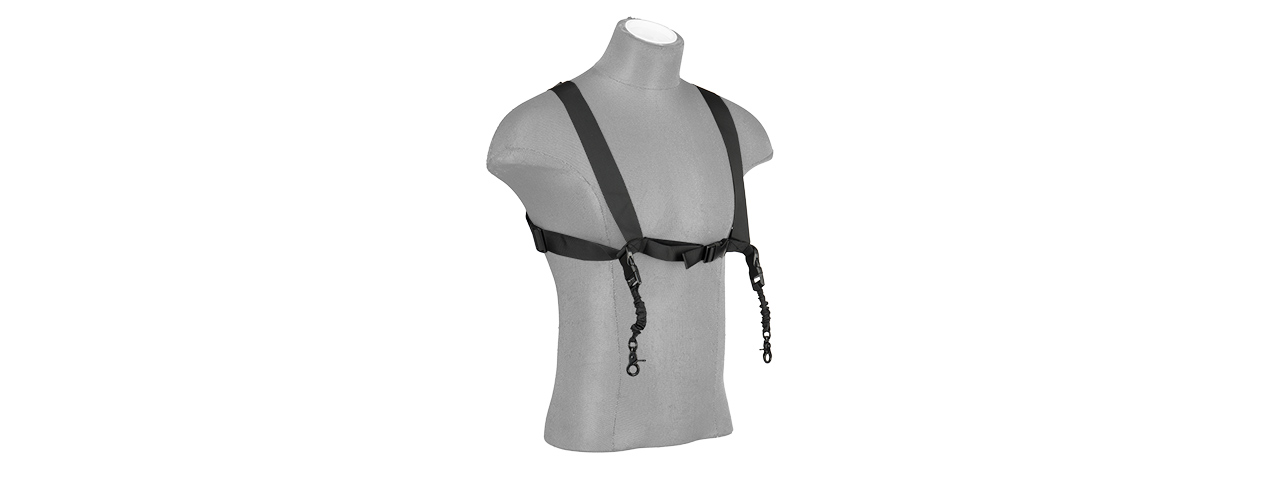 ECHO 1 AIRSOFT TACTICAL DUAL ATTACHMENT SHOULDER SLING SYSTEM (BLACK) - Click Image to Close