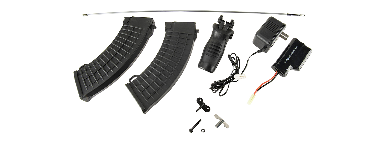 ECHO 1 FULL METAL RED STAR 47 RIS AEG W/ BATTERY AND CHARGER (BLACK) - Click Image to Close