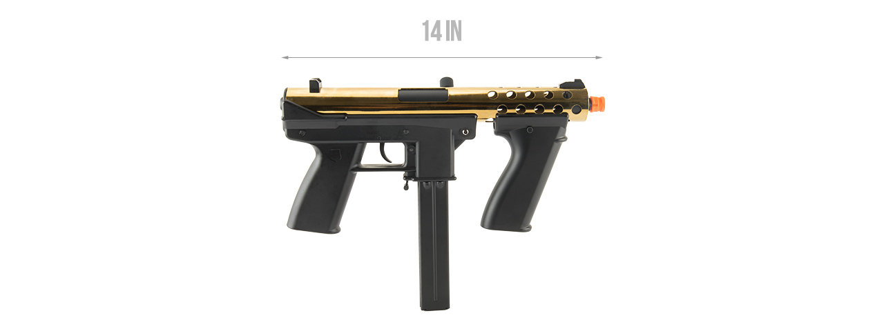 ECHO 1 GENERAL ASSAULT TOOL (GAT) AIRSOFT AEG SUBMACHINE GUN (GOLD) - Click Image to Close