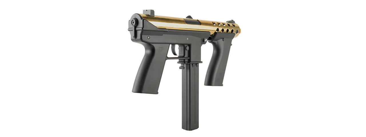 ECHO 1 GENERAL ASSAULT TOOL (GAT) AIRSOFT AEG SUBMACHINE GUN (GOLD) - Click Image to Close