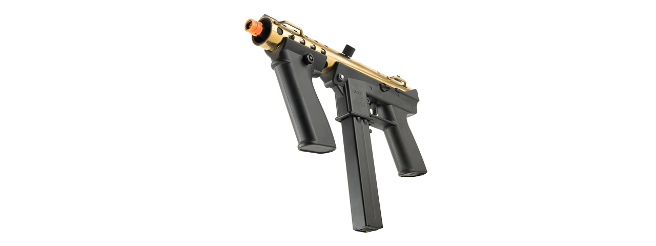 ECHO 1 GENERAL ASSAULT TOOL (GAT) AIRSOFT AEG SUBMACHINE GUN (GOLD) - Click Image to Close