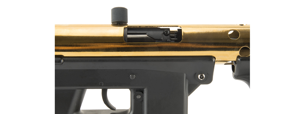 ECHO 1 GENERAL ASSAULT TOOL (GAT) AIRSOFT AEG SUBMACHINE GUN (GOLD) - Click Image to Close