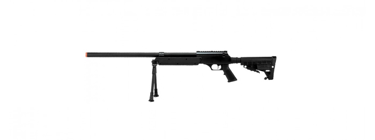 ECHO 1 ASR BOLT ACTION AIRSOFT SNIPER RIFLE W/ QUICK RELEASE BIPOD (BLACK) - Click Image to Close