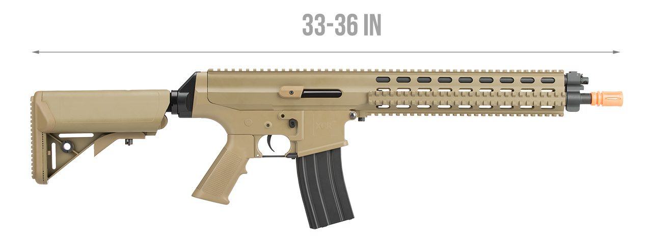 ECHO 1 ROBINSON ARMAMENT LICENSED XCR-L AIRSOFT AEG RIFLE (DESERT TAN)