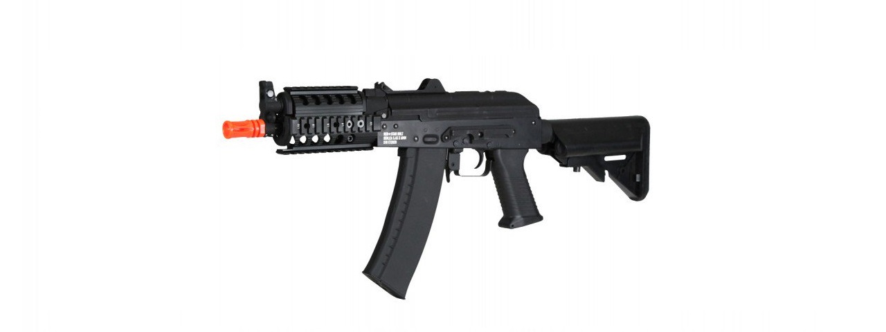 ECHO 1 REDSTAR BOLT AKS-74U CQB RIS FULL METAL AIRSOFT AEG RIFLE (BLACK) - Click Image to Close