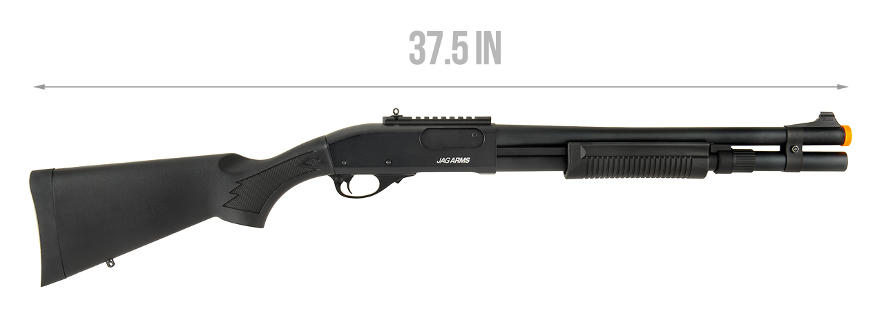 JAG ARMS SCATTERGUN HDS AIRSOFT GAS SHOTGUN - EXTENDED TUBE (BLACK)