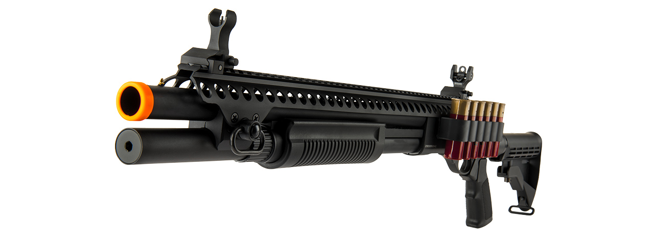 JAG ARMS SCATTERGUN SP AIRSOFT GAS SHOTGUN - EXTENDED TUBE (BLACK)