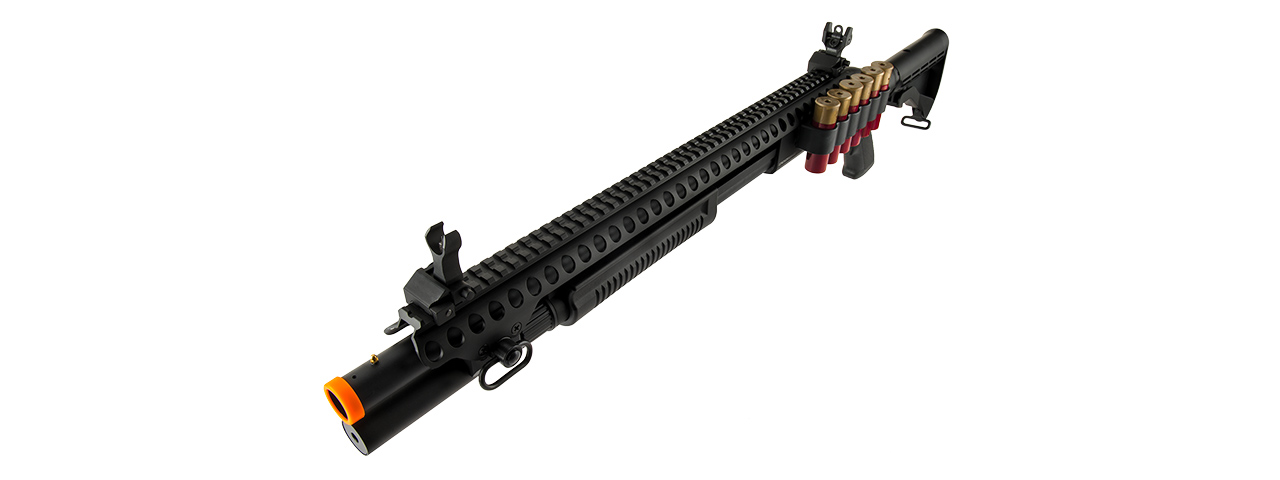 JAG ARMS SCATTERGUN SP AIRSOFT GAS SHOTGUN - EXTENDED TUBE (BLACK)