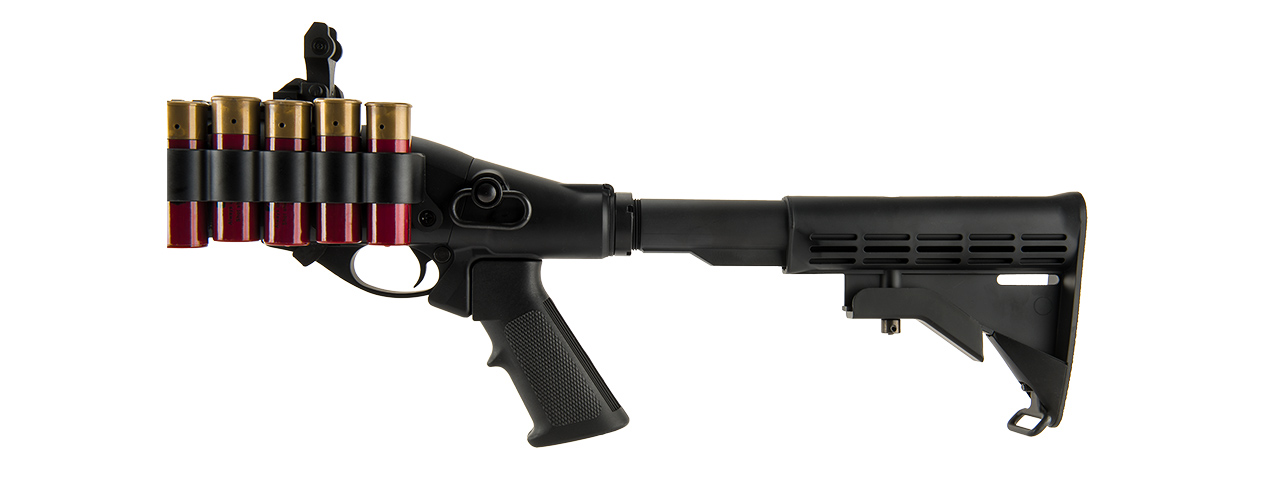 JAG ARMS SCATTERGUN SP AIRSOFT GAS SHOTGUN - EXTENDED TUBE (BLACK)