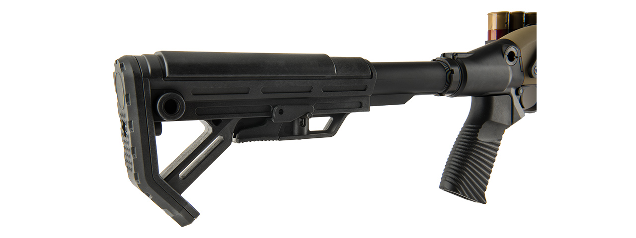 JAG ARMS SCATTERGUN SPX2 AIRSOFT GAS SHOTGUN - EXTENDED TUBE (BLACK) - Click Image to Close