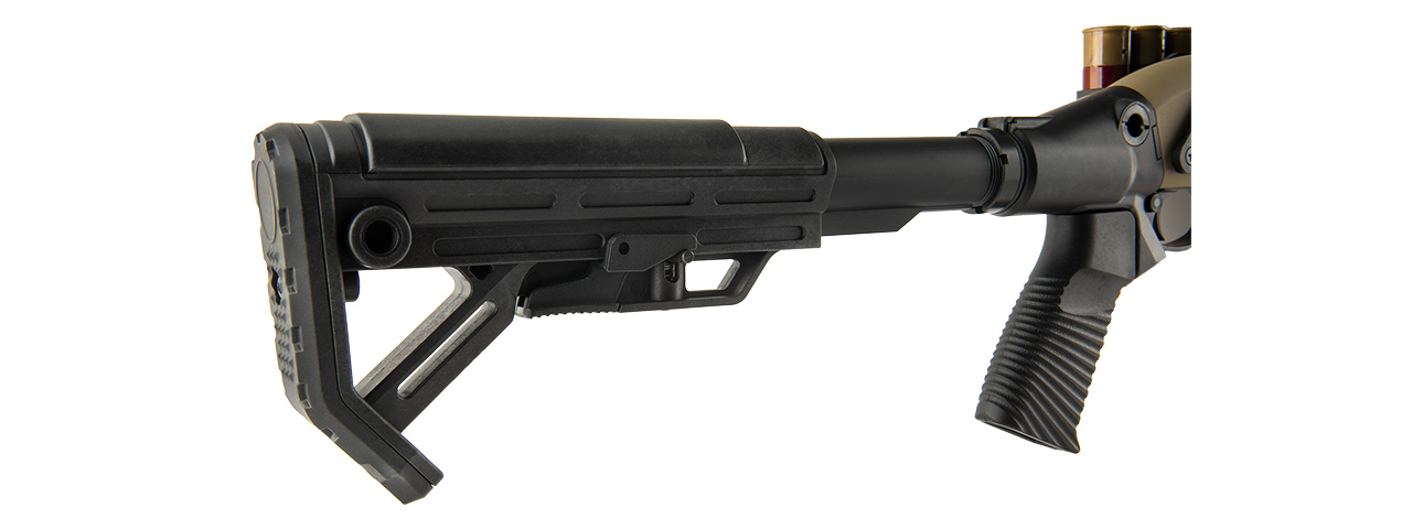 JAG ARMS SCATTERGUN SPX2 AIRSOFT GAS SHOTGUN - EXTENDED TUBE (BLACK)