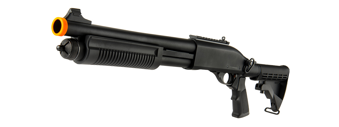 JAG ARMS SCATTERGUN TS AIRSOFT GAS SHOTGUN (BLACK) - Click Image to Close