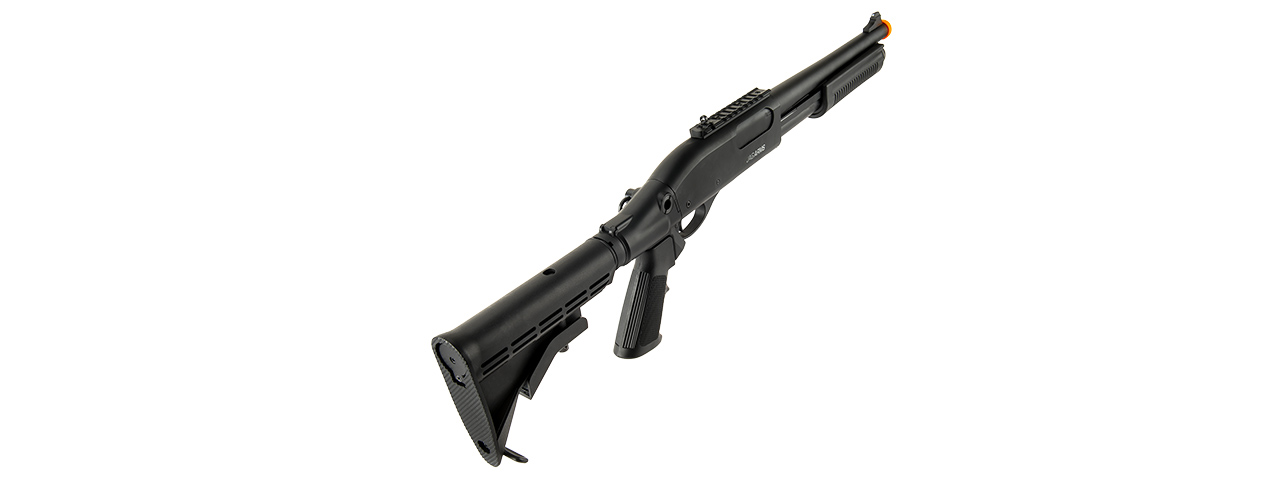 JAG ARMS SCATTERGUN TS AIRSOFT GAS SHOTGUN (BLACK) - Click Image to Close